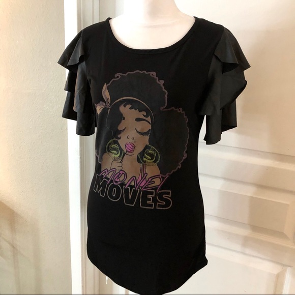 3/$20 NWT Sayany Thing ruffle sleeve blouse - Picture 2 of 6